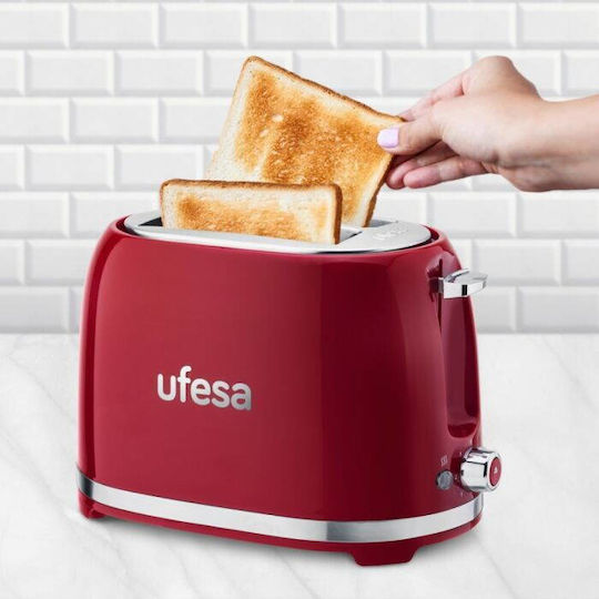 Ufesa Prăjitor de pâine 2 sloturi 850W Roșu