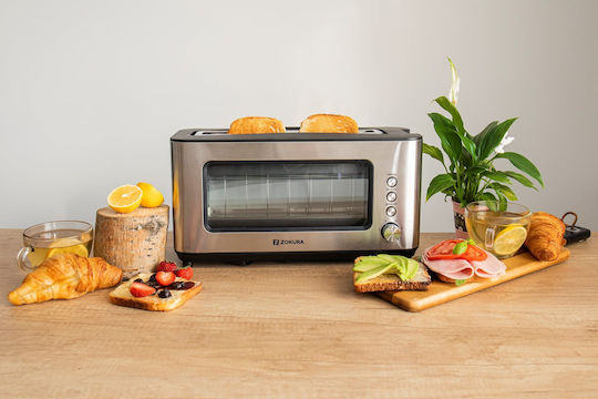 Zokura Prăjitor de pâine 2 sloturi 1200W Gri