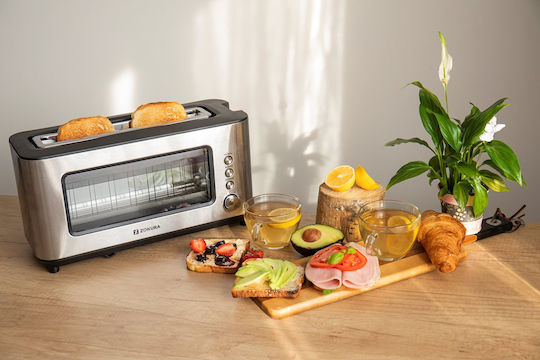 Zokura Prăjitor de pâine 2 sloturi 1200W Gri