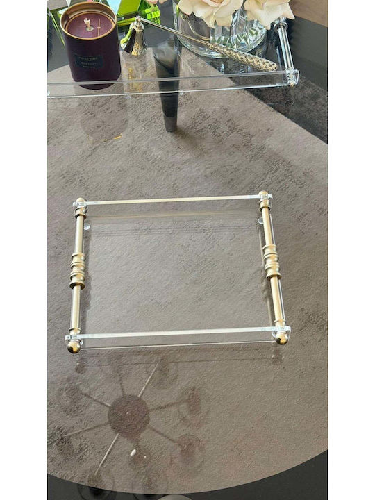SteweHome Decorative Tray Metallic 25x20cm