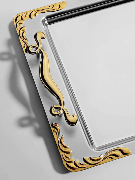 SteweHome Decorative Tray Metallic 36x26cm