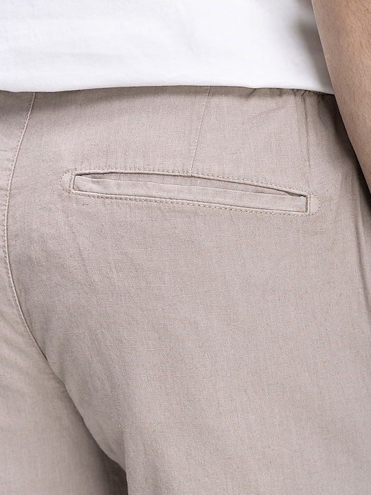Παντελόνι σε Slim Εφαρμογή Beige Dark