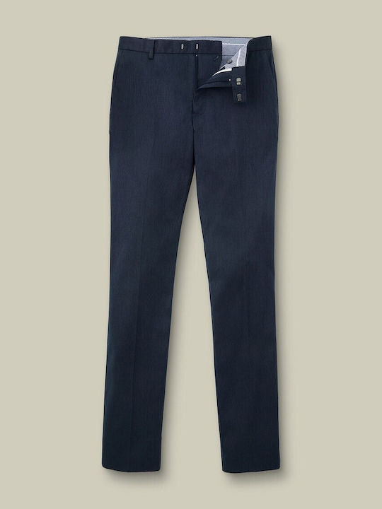 Men's Trousers Chinos Elastic Slim Fit Dark Blue