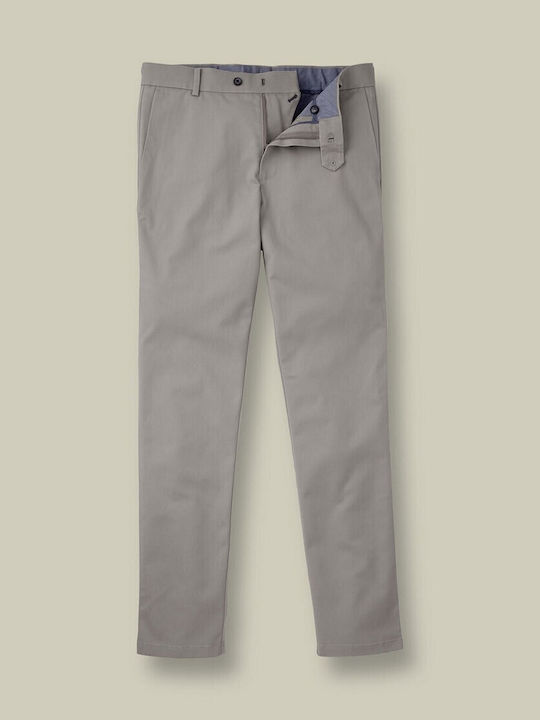 Chino Trousers Elastic Slim Fit Light Grey