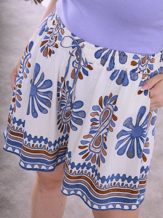 Celestino Women's Printed Blue Shorts