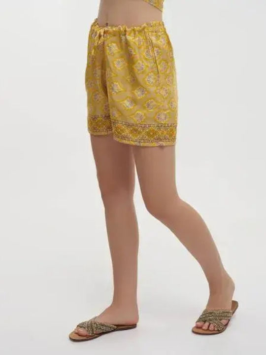 Damen-Shorts Gelb