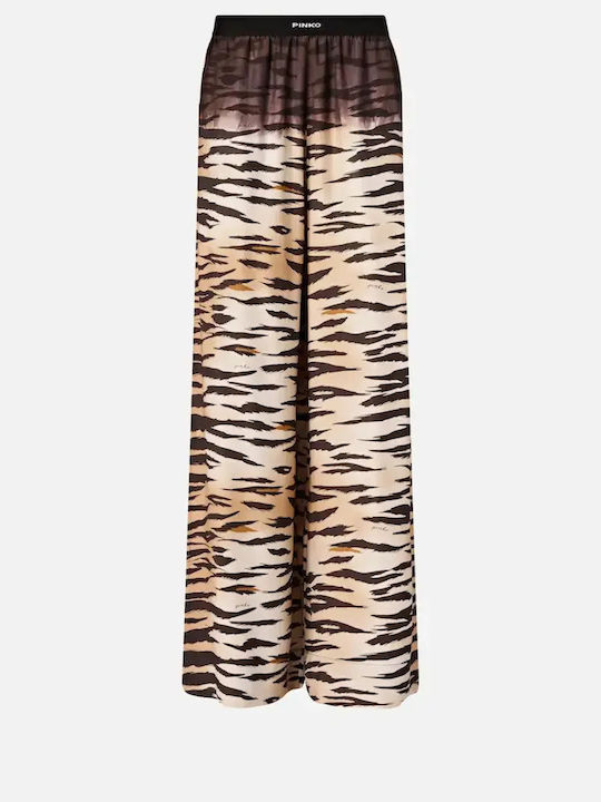 Pantalone Γυναικείο Υφασμάτινο Παντελόνι Ριγέ Multicolor