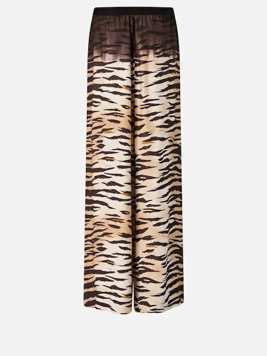 Pantalone Γυναικείο Υφασμάτινο Παντελόνι Ριγέ Multicolor