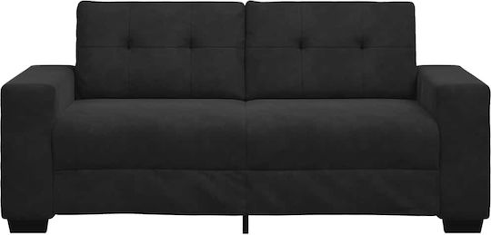 Canapea Cu Două Locuri Catifea Neagră 180x77x82cm