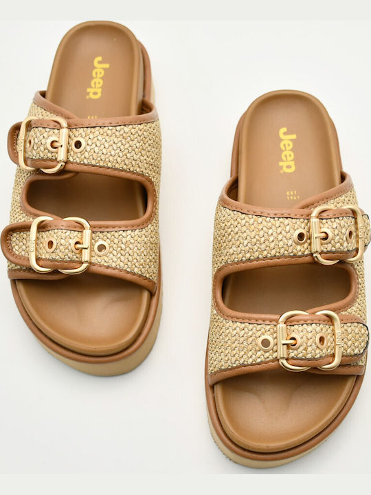 Дамски Анатомични Сандали Flatforms Кафяви