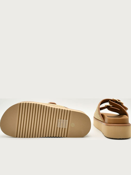 Дамски Анатомични Сандали Flatforms Кафяви