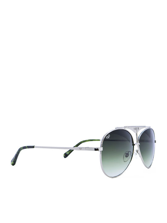 OJO Sunglasses Aviators Mata Sonnenbrillen Silber mit Metall Gestell OJO Sunglasses Aviators Mata Sonnenbrillen Silber mit Metall Gestell