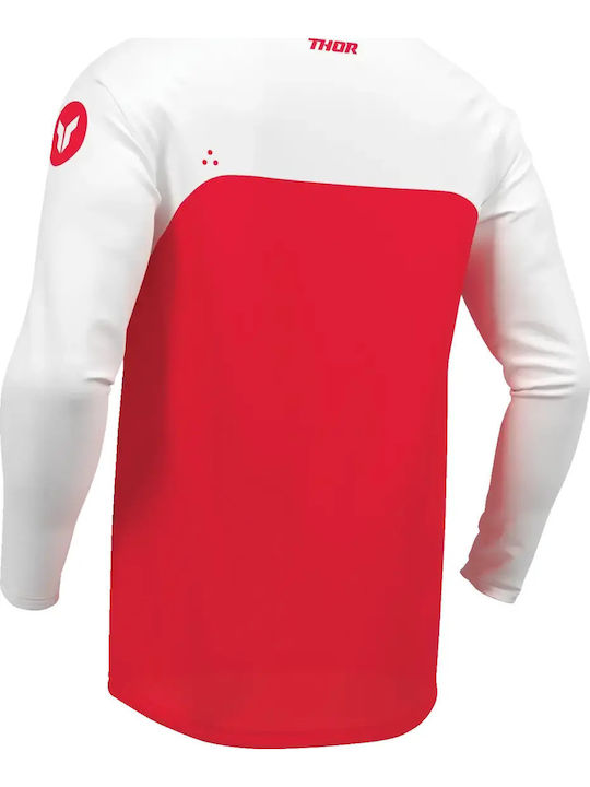 Thor Menace Racewear Ridemode Παιδική Μπλούζα Motocross Μακρυμάνικη Κόκκινο Χρώμα