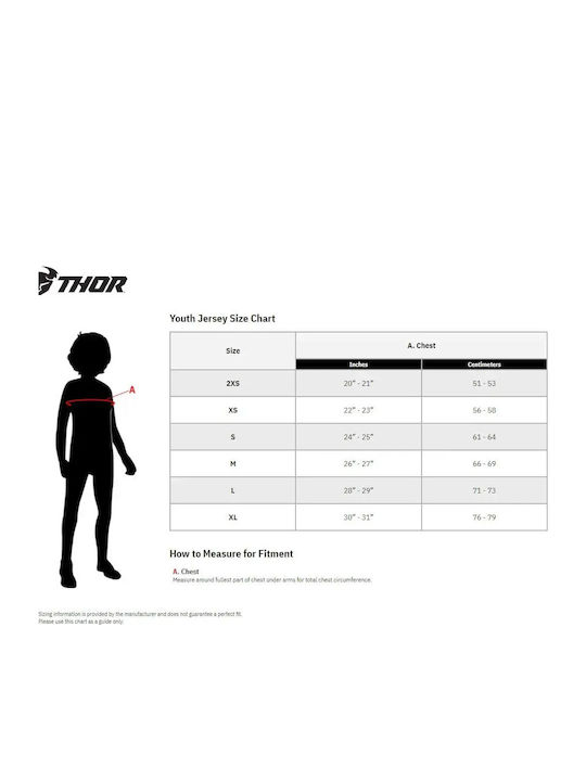 Thor Menace Racewear Ridemode Παιδική Μπλούζα Motocross Μακρυμάνικη Κόκκινο Χρώμα
