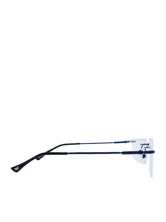 OJO Sunglasses MATA Ανδρικά Γυαλιά Ηλίου με Μπλε Μεταλλικό Σκελετό και Γαλάζιο Φακό 38OSI50092