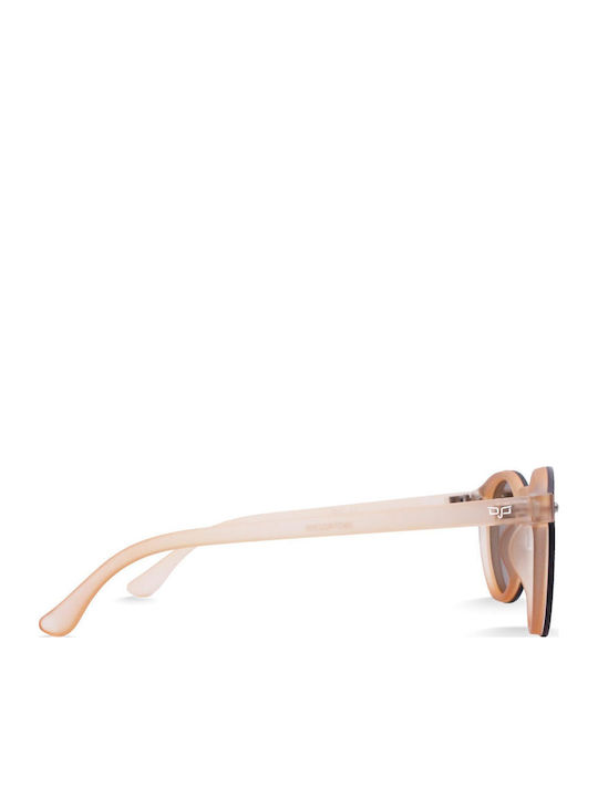 OJO Sunglasses Round Auga Ανδρικά Γυαλιά Ηλίου με Καφέ Κοκκάλινο Σκελετό και Καφέ Φακό 39OTR22300