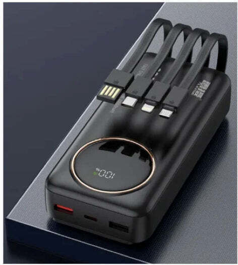 Takemore R52F Power Bank 20000mAh 22.5W με 2 Θύρες USB-A και Θύρα USB-C Μαύρο