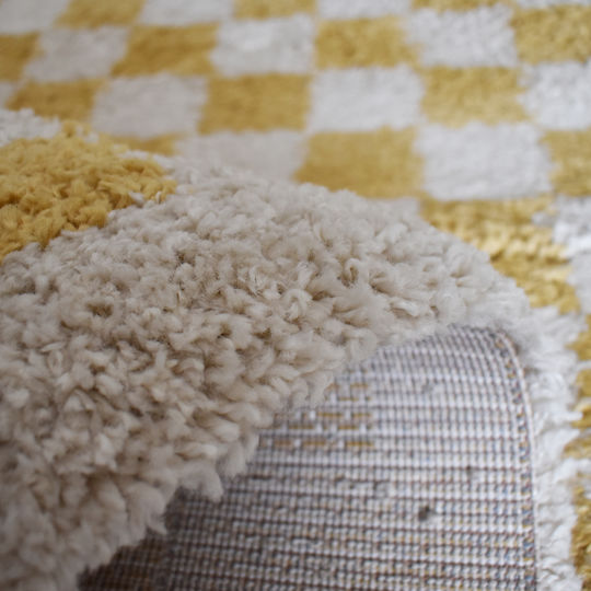 Zottelig Bonifay Wohnzimmer Teppich Rechteckig Ecru/Gelb 120x170cm