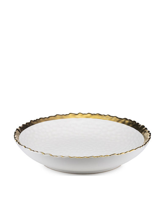 HowHomely Placă Adâncă Ceramică Albă 2 Bucăți