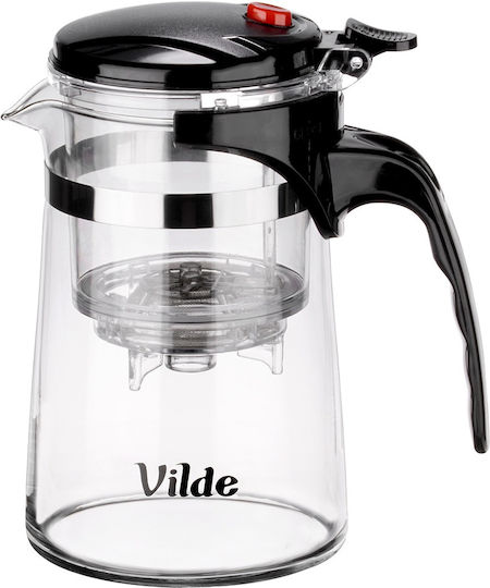 Vilde Τσαγιέρα με Φίλτρο Γυάλινη Διάφανη 600ml