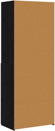 Black Bookcase 30x42.4x185.2cm