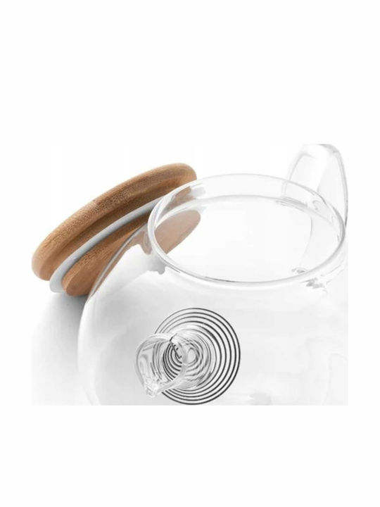 Green Touch Teapot with Filter Glass Transparent 750ml