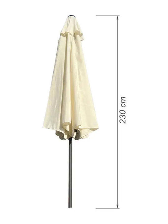 Aluminium-Garten- und Terrassen-Sonnenschirm Beige 2,7x2,7m