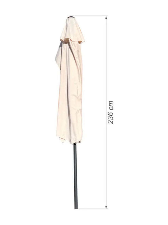 Umbrelă Suspendată Metalică Bej 2.7x2.7m