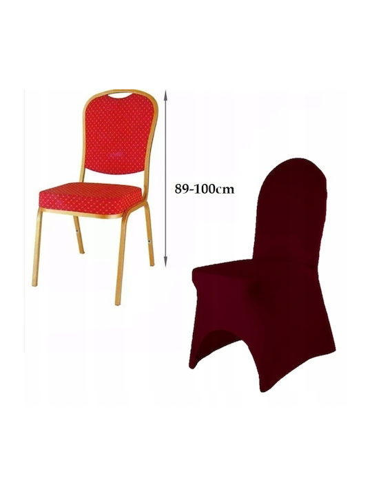 Meble odNowa Ελαστικό Κάλυμμα Καρέκλας Dark Red 100εκ.