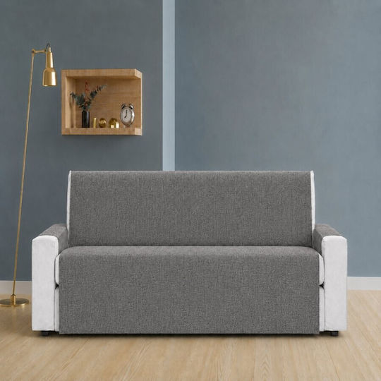 Pucioasa Elastische Abdeckung Dreisitziges Sofa Grau Melange