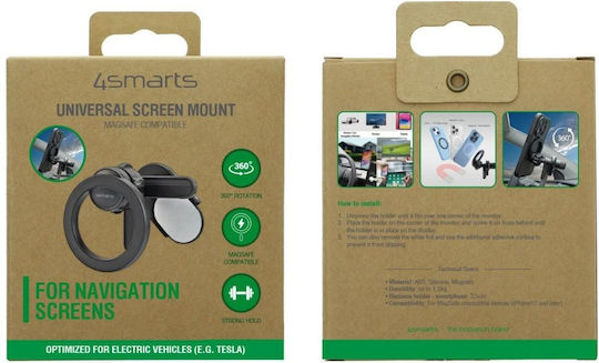 4Smarts Suport Auto pentru Telefon Mobil cu Magnet MagSafe Negru