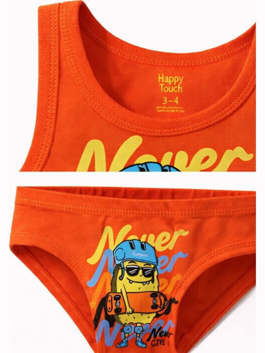 Happy Touch Set Kids Undershirts Orange
