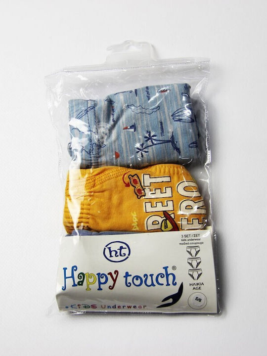 Happy Touch Kinderunterwäsche Set für Kinder Höschen 3 Stück Hellblau