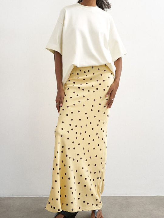 Satin Polka Dot Skirt Buttercream