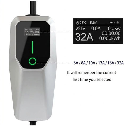 Andaiic Portable Three-Phase Charging Station 22kW with Built-in Type 2 Cable (CEE5EE3235Y)