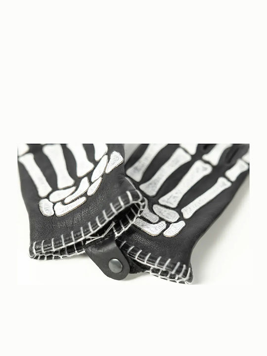John Doe Skeletor Winter Men's Motorcycle Leather Black Gloves