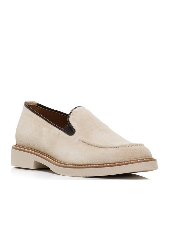 Δερμάτινα Ανδρικά Loafers σε Μπεζ Χρώμα