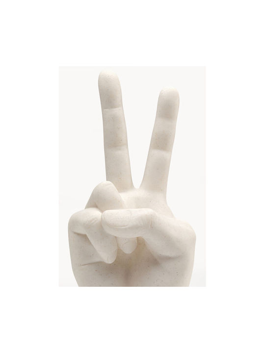 Διακοσμητικό Επιτραπέζιο Peace Hand Μάρμαρο Λευκό 15*12.5*36εκ