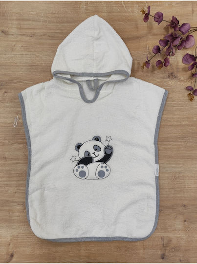 SteweHome Baby Bath Towel-Bathrobe Hooded Grey 75x80cm