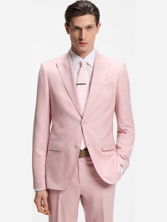 Boss Hugo Boss Herren Seide Monochrom Krawatte in Rosa Farbe