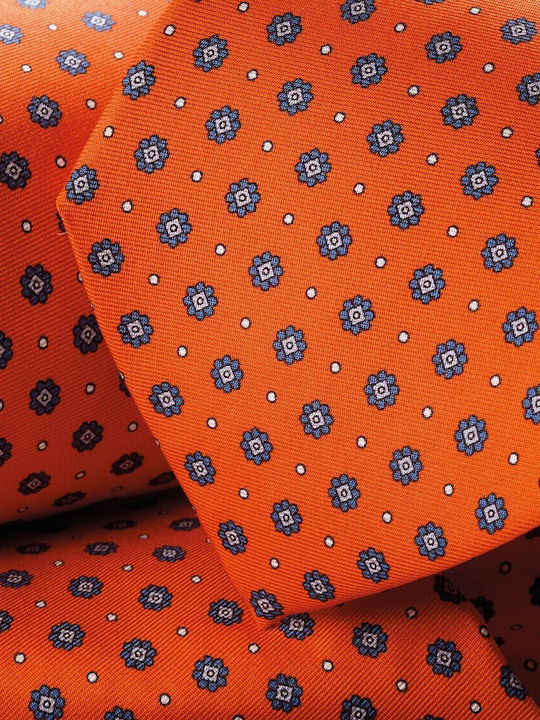Charles Tyrwhitt Мъжка Копринена Вратовръзка с Щампа в Оранжев Цвят Charles Tyrwhitt Мъжка Копринена Вратовръзка с Щампа в Оранжев Цвят