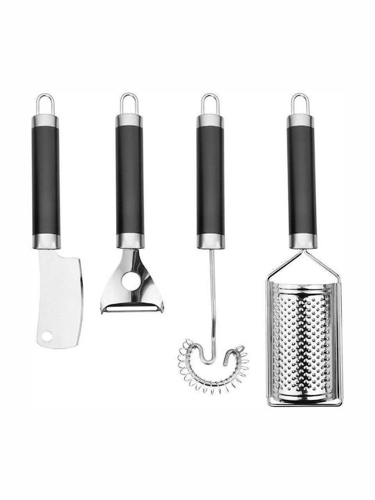 Stewehome Set 4 Pieces Glass Black White