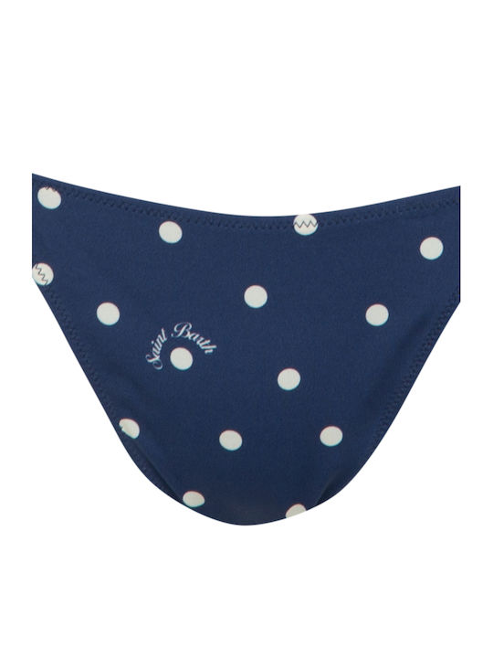 Slip Bikini Inferioare Alb/Albastru Cheekiest