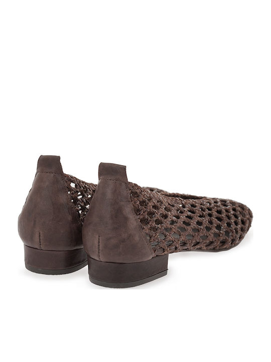 Women's Ballerina Shoes In Brown Colour