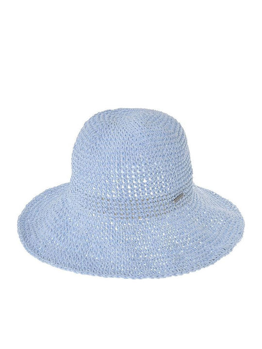 Ble Resort Collection Women's Wicker Bucket Hat Light Blue