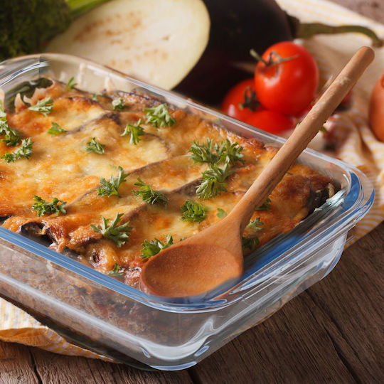 Relaxdays Rectangular Heat-Resistant Cookware Glass 2 Pieces