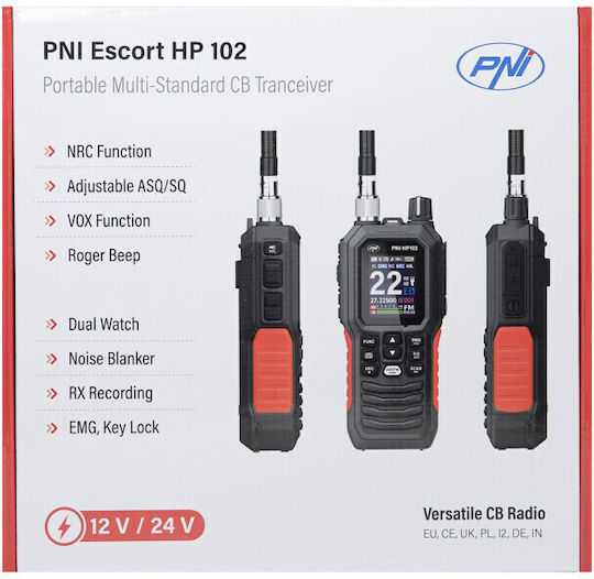 PNI Escort HP 102 CB За Кола 4W С Цветен Дисплей
