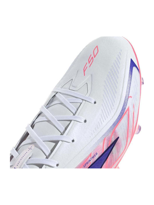adidas F50 Hyperfast Pro FG Football Shoes with White Cleats