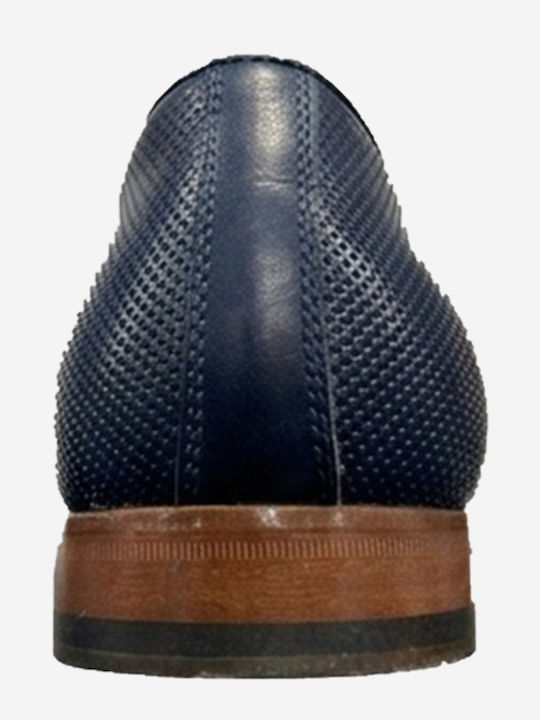 Leder Herrenschuhe Blau I190-Blue