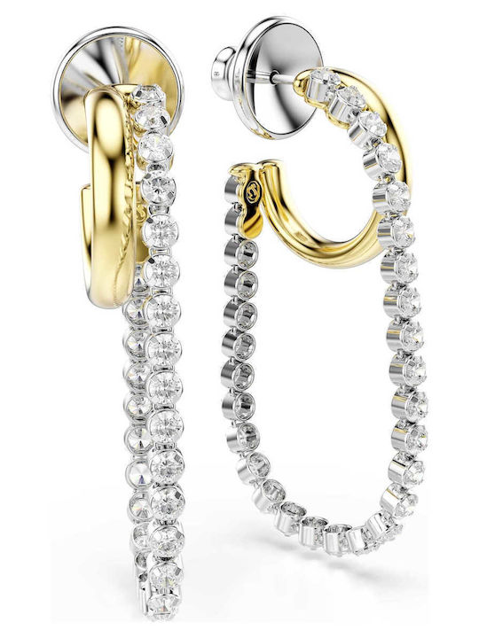 Swarovski Σκουλαρίκια Επιχρυσωμένα με Πέτρες